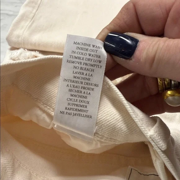 Frank & Eileen Monaghan Cream Cropped High Rise Denim Size 27 - Picture 9 of 13